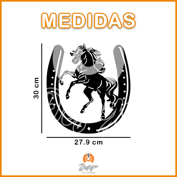 HERRADURA CABALLO GALOPANDO - Imagen 2