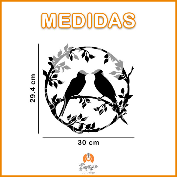 PAREJA DE PAJAROS HOJAS SIMPLES - Imagen 2