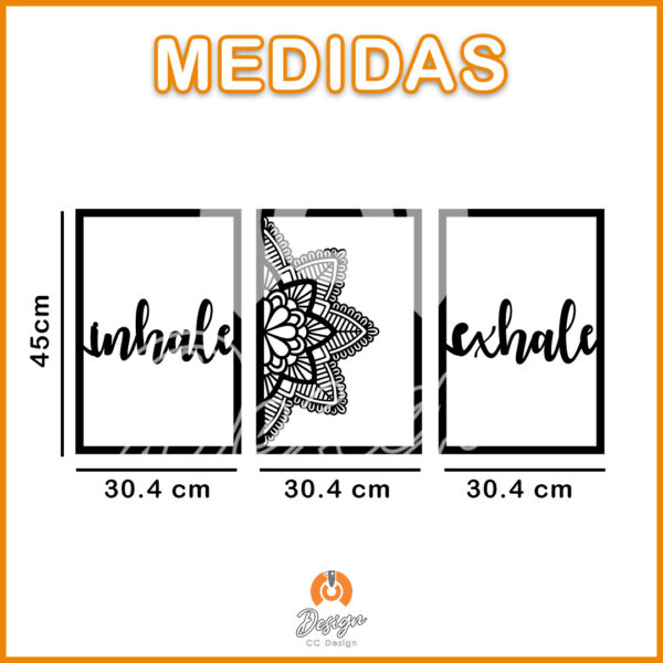 TRIPTICO INHALE EXHALE MANDALA - Imagen 2