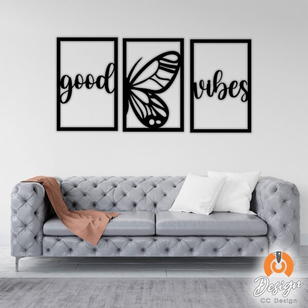 TRIPTICO GOOD VIBES MARIPOSA