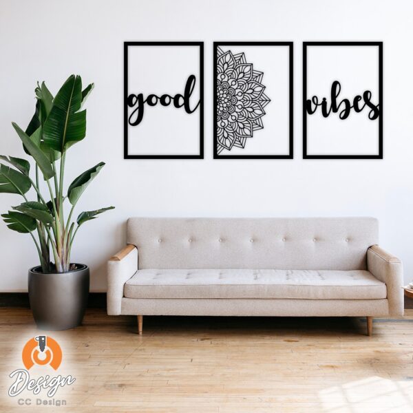 TRIPTICO GOOD VIBES MANDALA