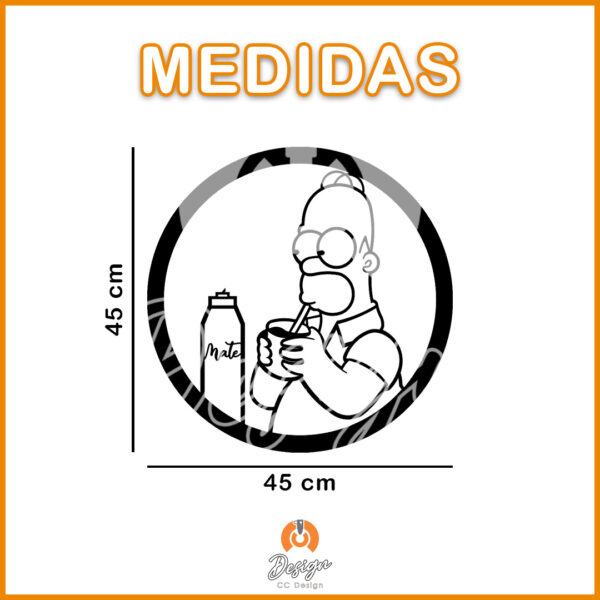 HOMERO TOMANDO MATE CIRCULAR - Imagen 2