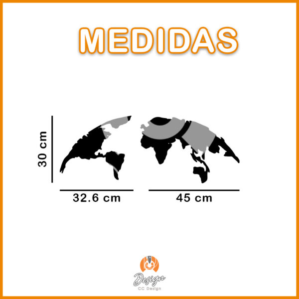 DIPTICO MAPAMUNDO SEMICIRCULAR - Imagen 2