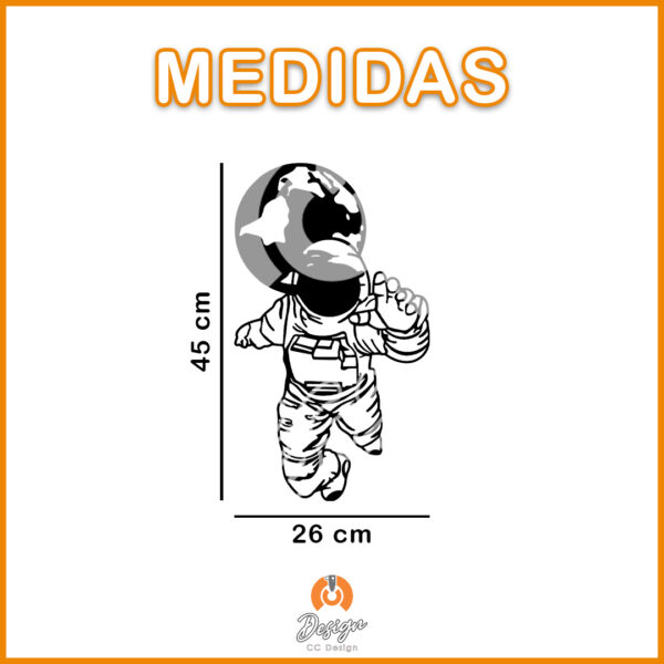 ASTRONAUTA FLOTANDO MUNDO DETRAS - Imagen 2